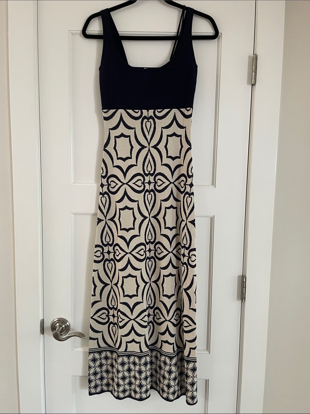 MISA Los Angeles Kalil Dress in Blue Mosaic Tile Mix size XS - Picture 4 of 8